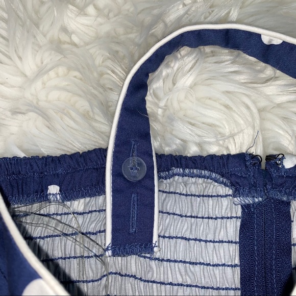 R&K Originals NWT Blue Polka Dot PETITE Sun Dress - Picture 8 of 13